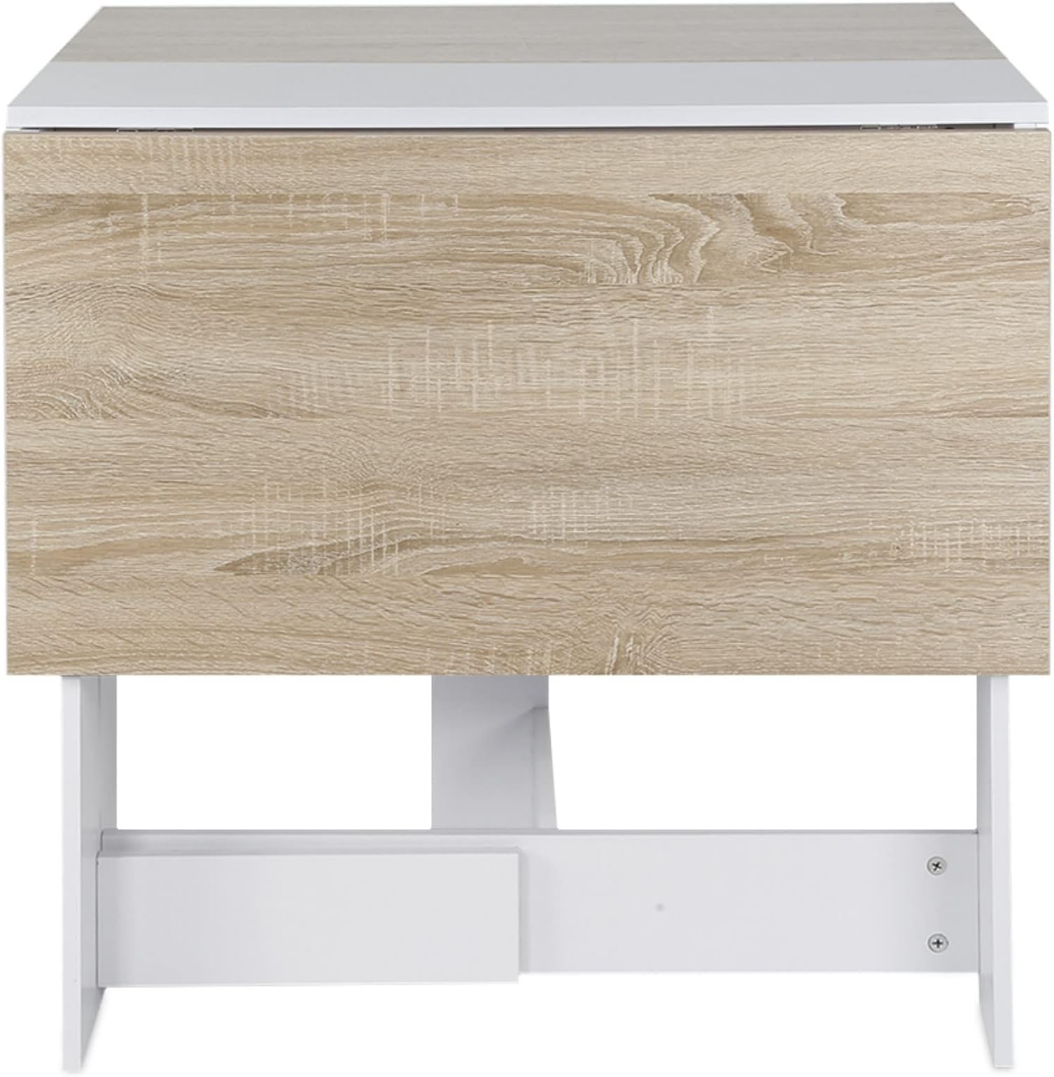 Tavolo Pieghevole A Ribalta HomCom - Tavolo Da Pranzo Per Cucina, Ø89x73.5 Cm