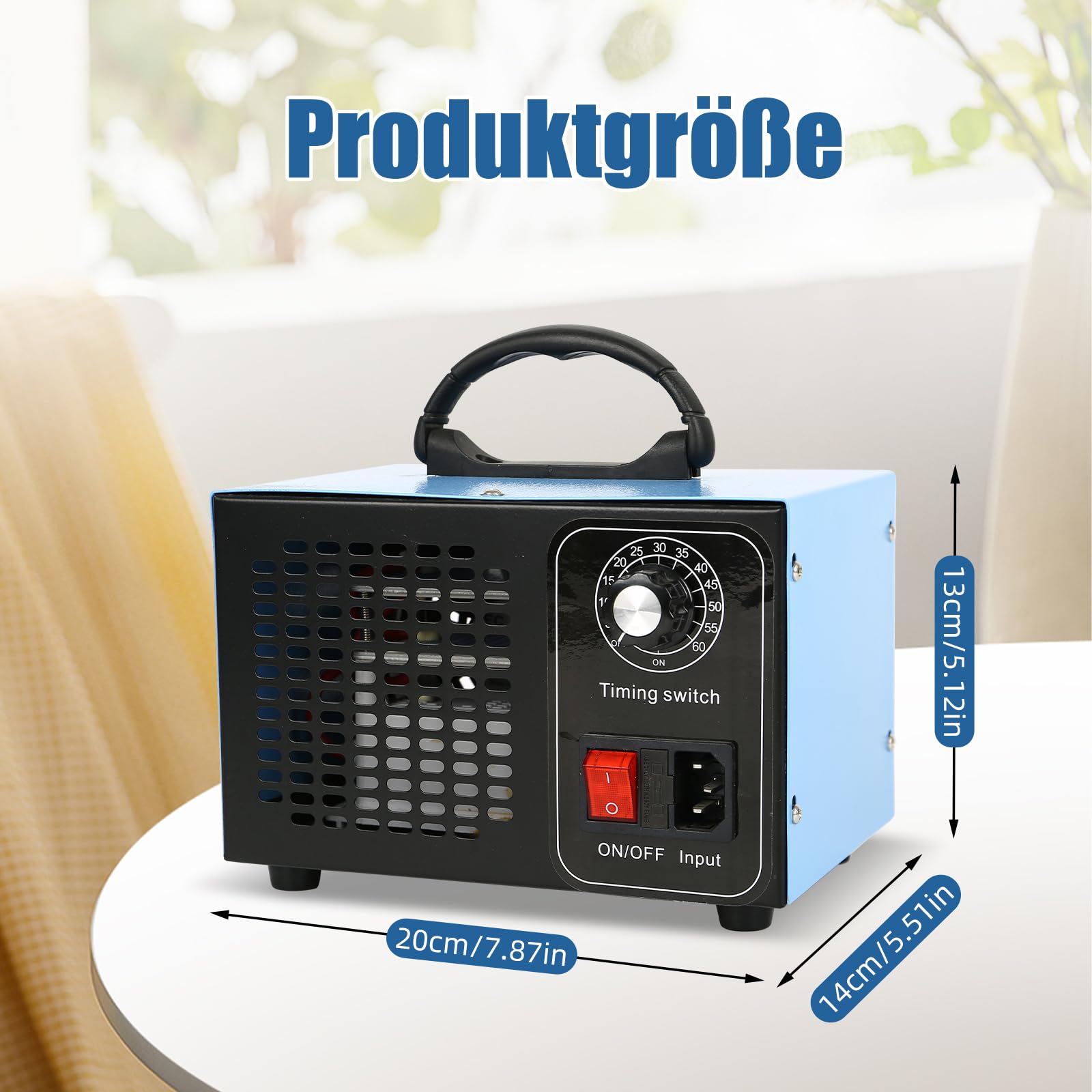 Générateur D'ozone Industriel 28000 Mg/h - Purificateur D'air Puissant Avec Minuterie 60 Min, Pour Pièces, Voitures, Caves