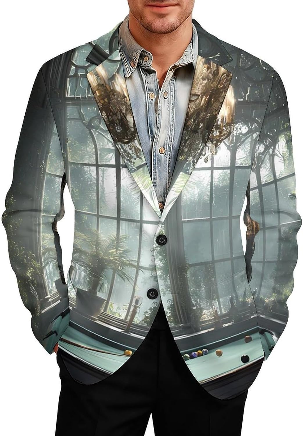 Billard Shadows Classic Suits Blazer for Men Business Tuxedo Jacket