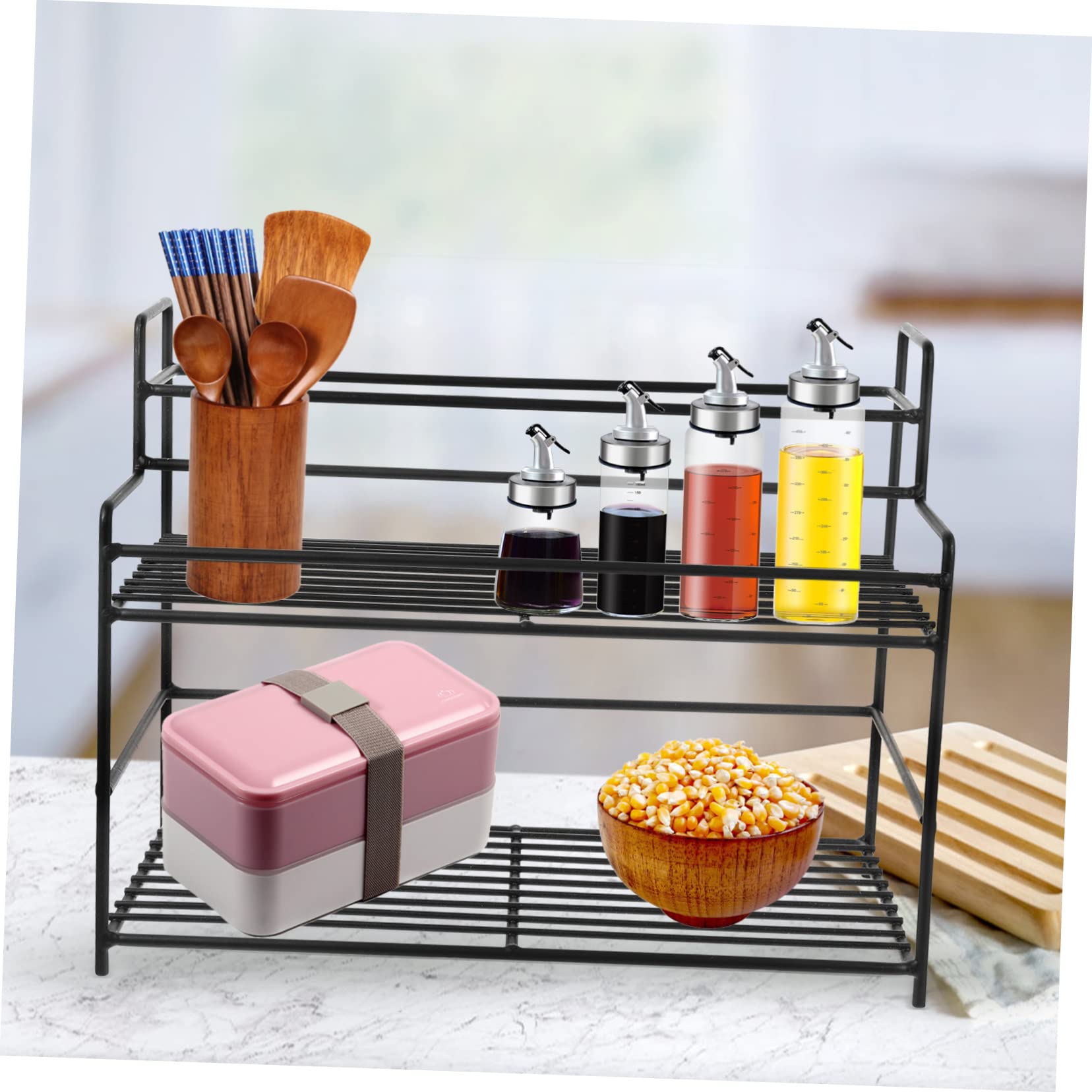 PRETYZOOM Especiero para Encimera Organizador De Condimentos De Cocina Inoxidable