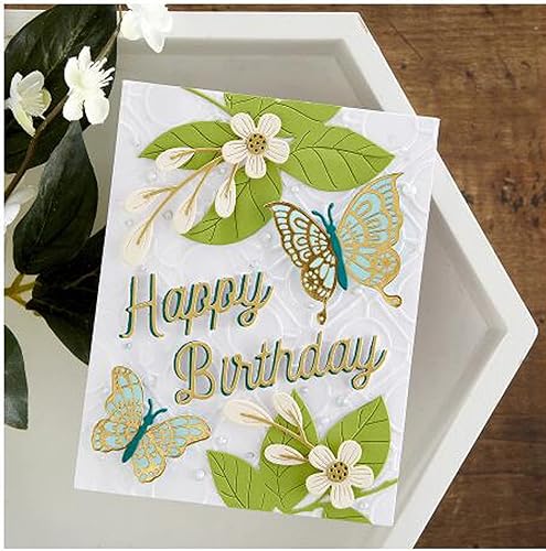 Miniatura 4 de 2 troqueles de metal de hojas de flores, mariposas, hojas de corte, mariposas, troqueles de corte para álbumes de recortes, álbumes de recortes,