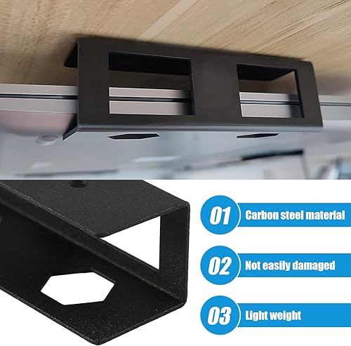 Miniatura 4 de Soporte para laptop debajo del escritorio, soporte de acero al carbono para debajo del escritorio, bandeja para laptop debajo del escritorio,