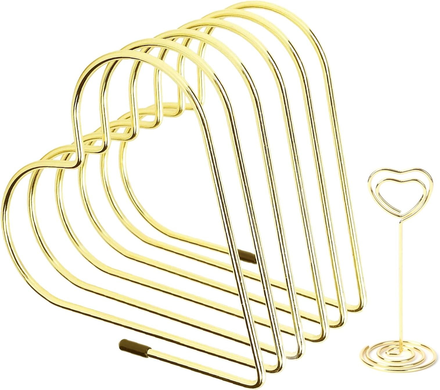 Files Folder Stand Desktop File Organizer, Gold Heart Shaped Magazine Holder Book Shelf, Metal File Sorter Desktop Telescopic Storage Rack for Office Home Decor