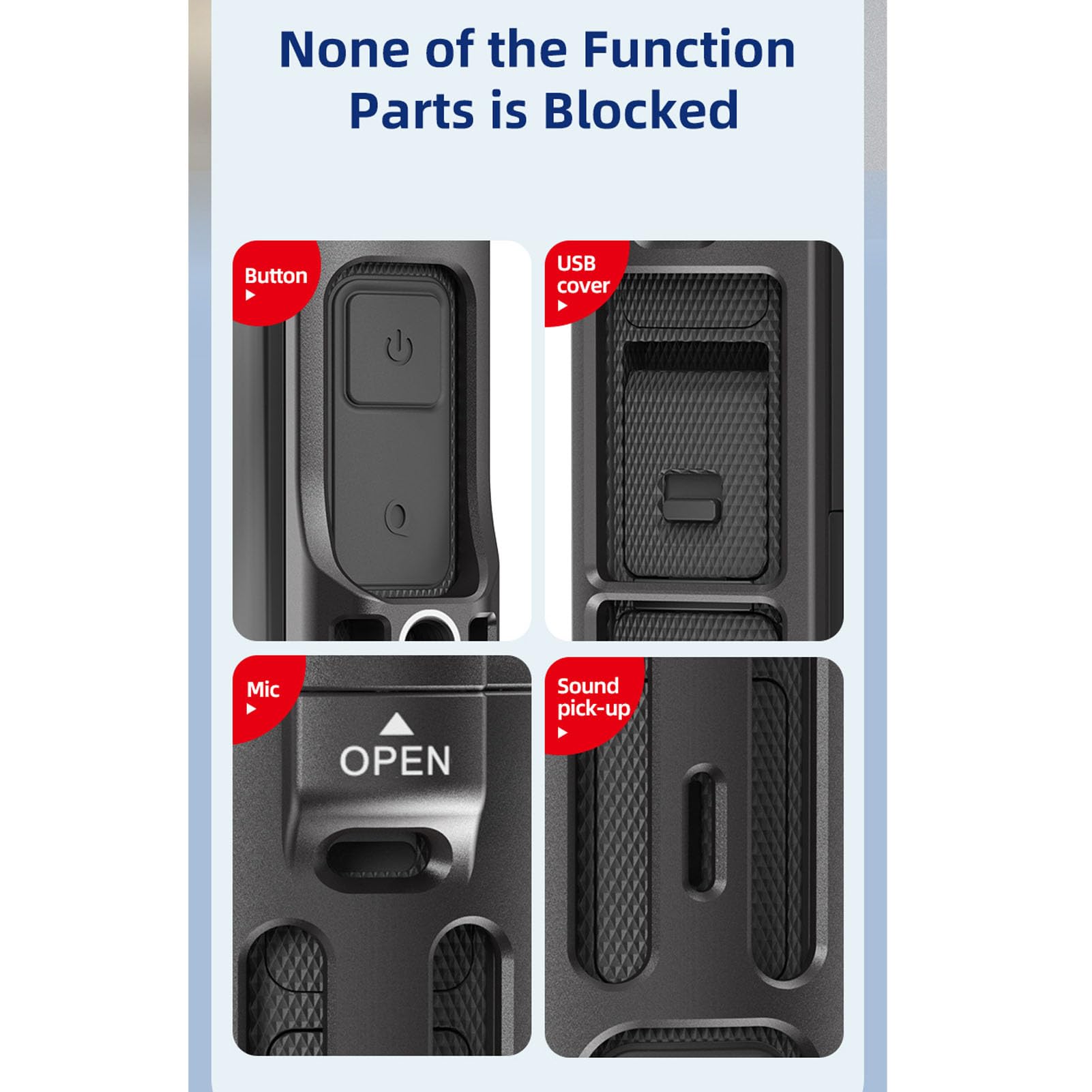 Yctze Cage de Caméra d'action pour X4, Boîtier de Caméra Magnétique en Alliage D'aluminium, Cadre de Protection avec Couvercle D'objectif en Silicone, Filetage 1/4 Pouces, Double