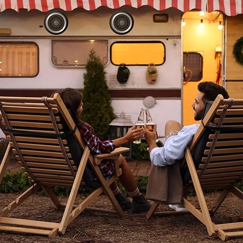 Vista 5 de 2 cajas universales para altavoces en ángulo, módulos de montaje en superficie con tira de goma para instalar altavoces de 6.5 pulgadas o más Negro