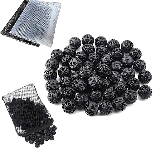 CESFONJER 35 Unids Peces de Acuario Filtro de 26 mm Bio Bolas, Bio Bolas de Medios de Filtro
