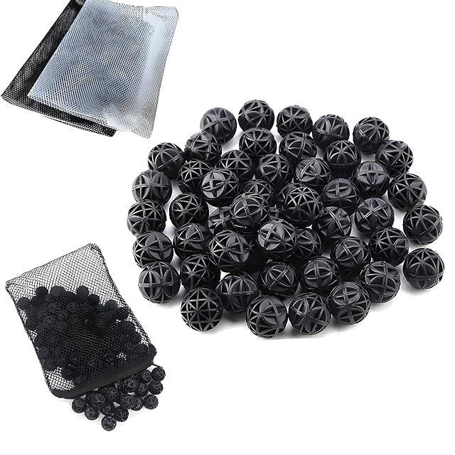 CESFONJER 35 Unids Peces de Acuario Filtro de 26 mm Bio Bolas, Bio Bolas de Medios de Filtro