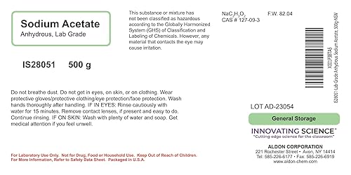Miniatura 2 de ALDON Innovating Science Lab Grade Acetato de sodio anhidro, 17.64 oz - The Curated Chemical Collection