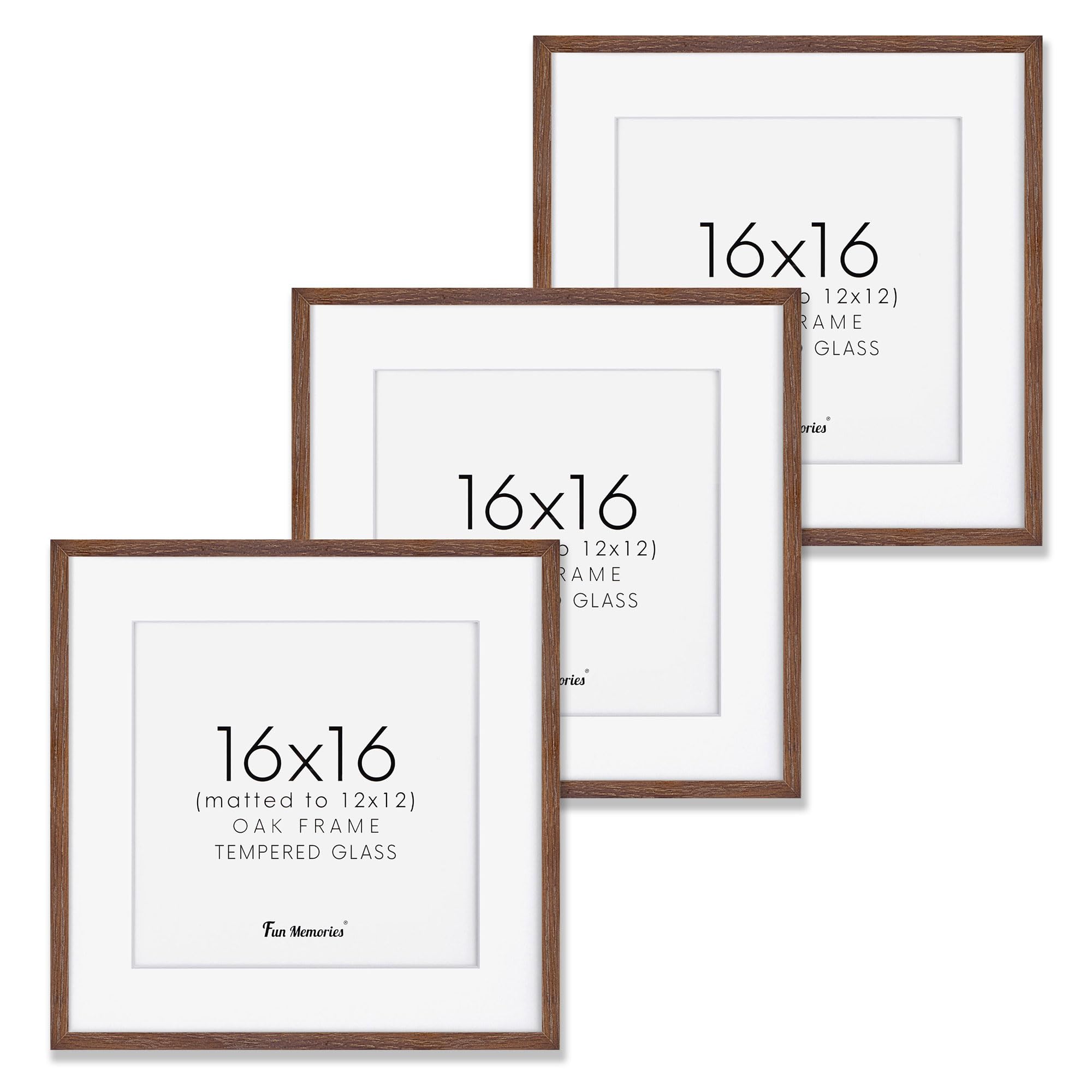 Amazon.com - 16x16 Picture Frames for Wall, Oak Wood 16