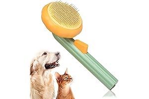 Pumpkin Self-Cleaning Slicker Brush for Dogs and Cats.