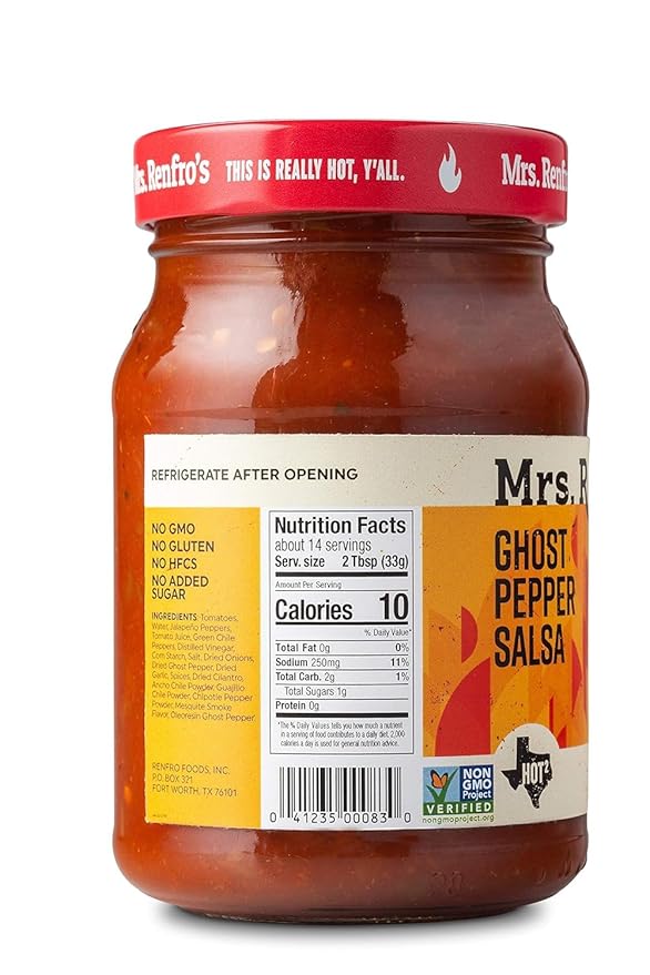Salsa Ghost Pepper Mrs. Renfro's 6 Pack 16oz miniatura 2