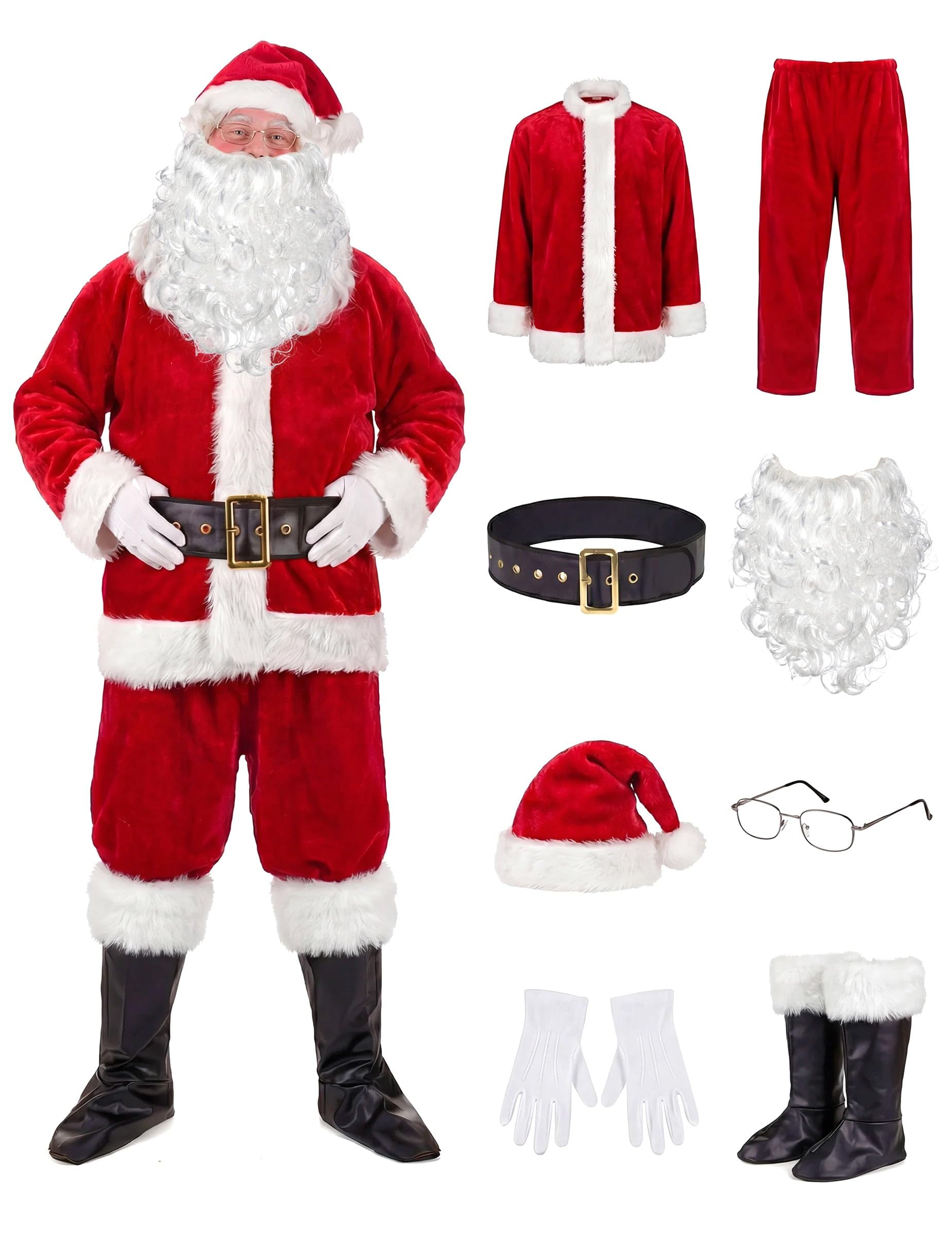 DEGUISE TOI - Déguisement complet Père Noël effet fourrure adulte