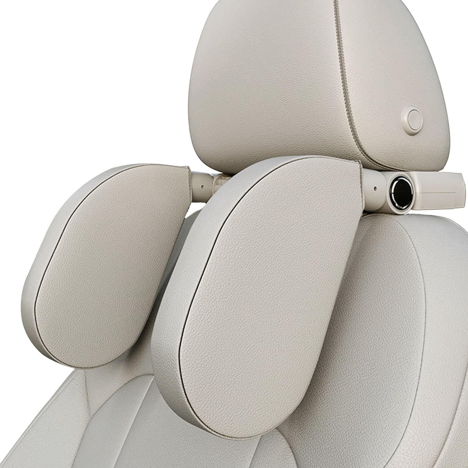 Aipwerer Poggiatesta Auto,180°Regolabile Telescopico Smontare Dell'auto Supporto Per Il Collo Dormire Poggiatesta Laterale,Adatto Per Il Supporto Della Testa di Adulti e Bambini (Grigio A05 PVC)