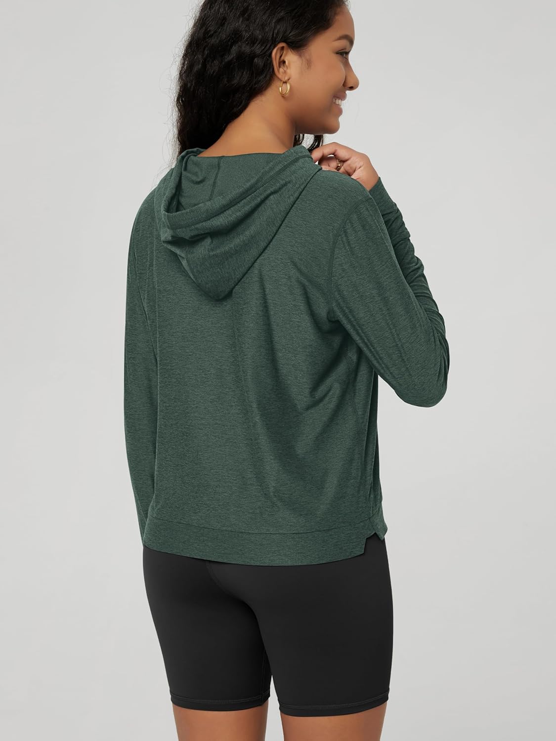 ODODOS Women's Essential Hoodie - Ultra Soft odSTRATUM Tech Pullover UPF 50+ Moisture Wicking Long Sleeve Top - Image 4