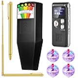 Dunzy 8 Pcs Ghost Hunting Equipment Kit Paranormal Entertainment Equipment Tester Includes 1 Emf Reader Meter Digital 1 Voice Recorder 2 Pcs Copper Dowsing Rod 4 LED Motion Activated Cat Ball for Home