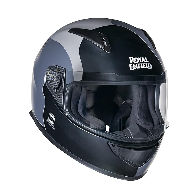 Royal Enfield Full Face Helmet with clear Visor Camo Grey, Size L(59