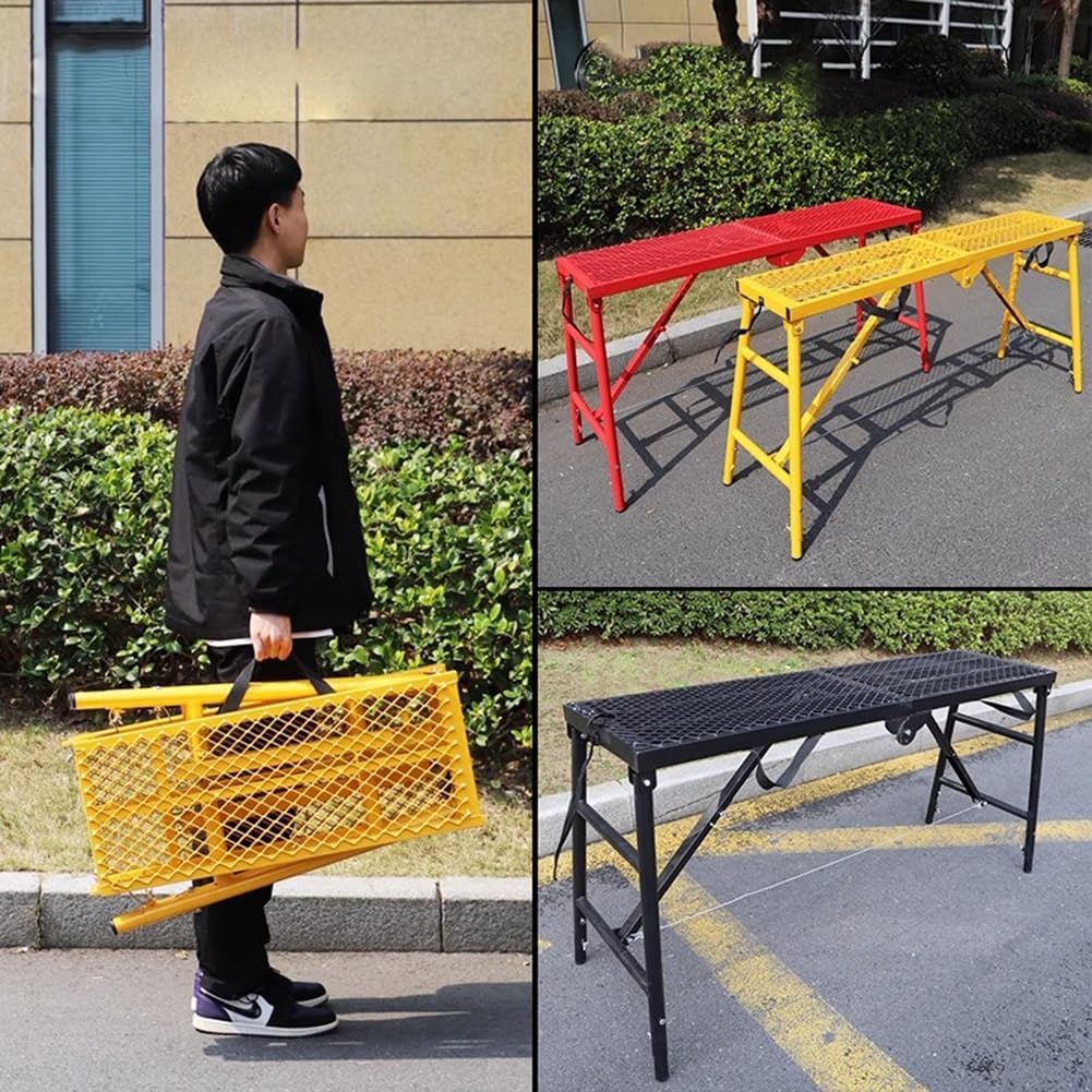 Scaffolding Platform Ladder - Portable Work Platform and Ladder Stool for Home Decorating and Painting Walls - Versatile Work Bench for Easy Access and Efficiency