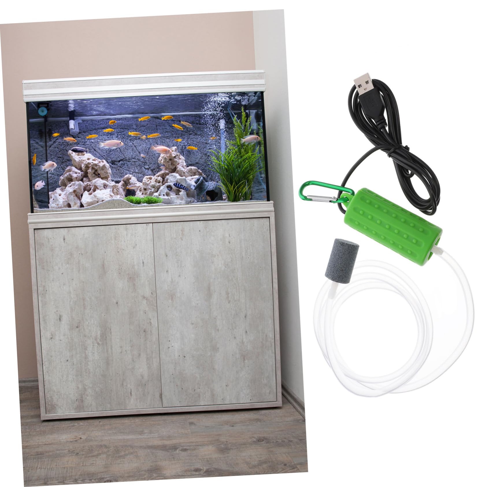 2 Uds De Oxígeno para Tanque De Peces De Aireador USB USB Aireador De Tanque De e De Peces para Acuario Mini De Oxígeno para