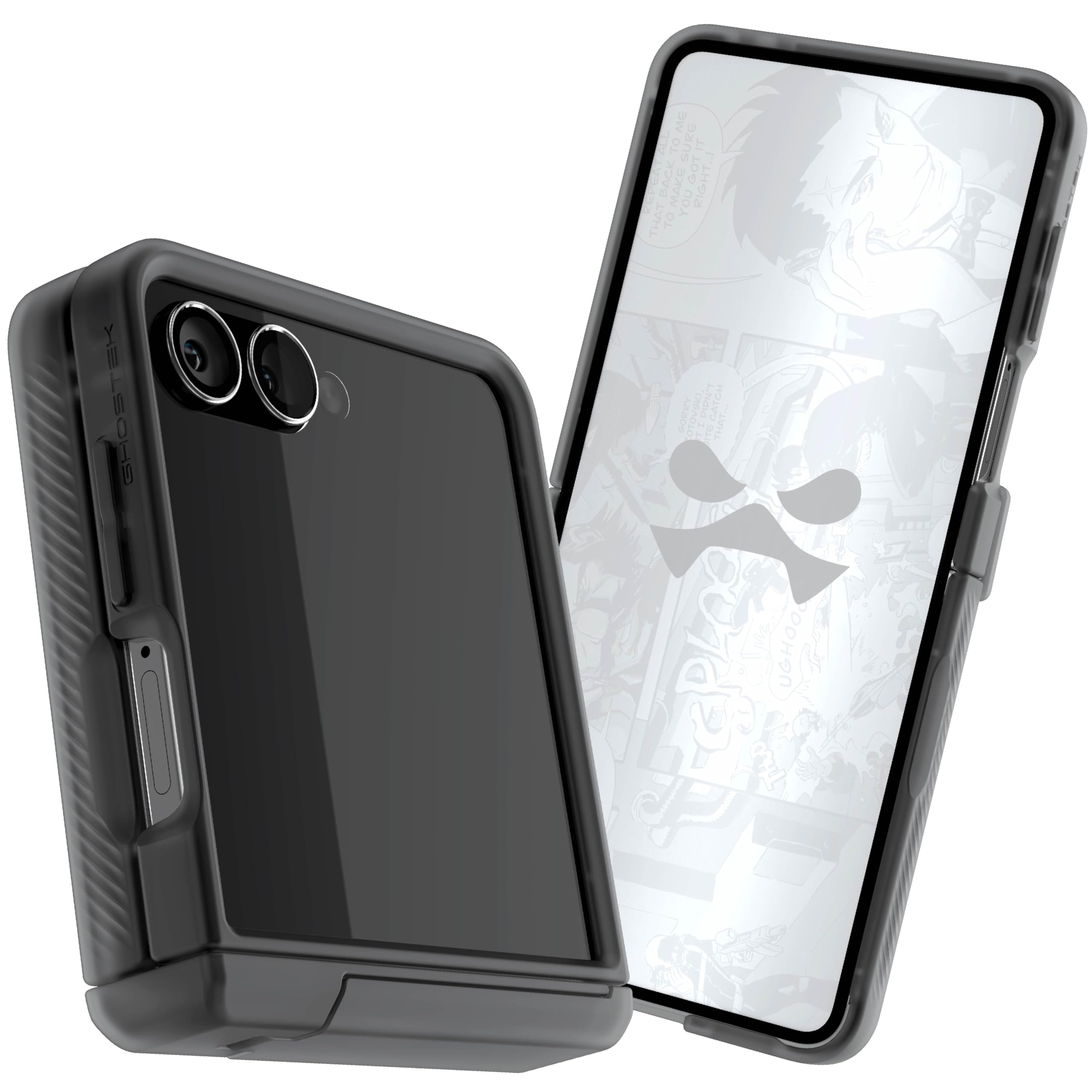Ghostek® Direct Ghostek Covert Clear Flip 7 Case with Built-in Kickstand, MagSafe and Full Hinge Protection Designed for 2025 Samsung Galaxy Z Flip7 (6.9") (Smoke Matte)