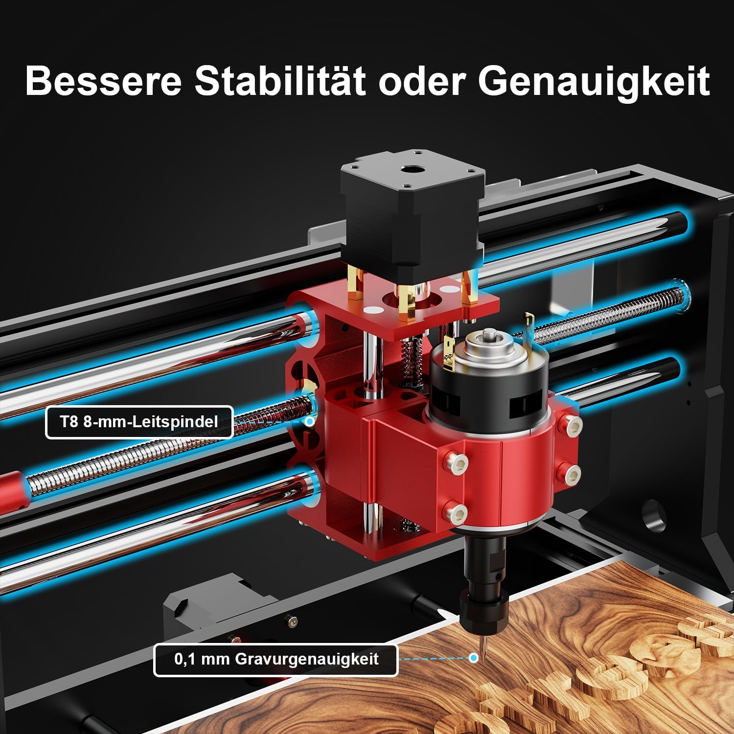 Twotrees TTC 3018 Pro CNC Fräsmaschine, 3-Achsen Ganzmetall Fräsmaschine | 300x180x40mm Arbeitsbereich Desktop Graviermaschine für Holz/Acryl/MDF/PCB, GRBL-Gesteuert, DIY Holzschnitzen, Fräsen