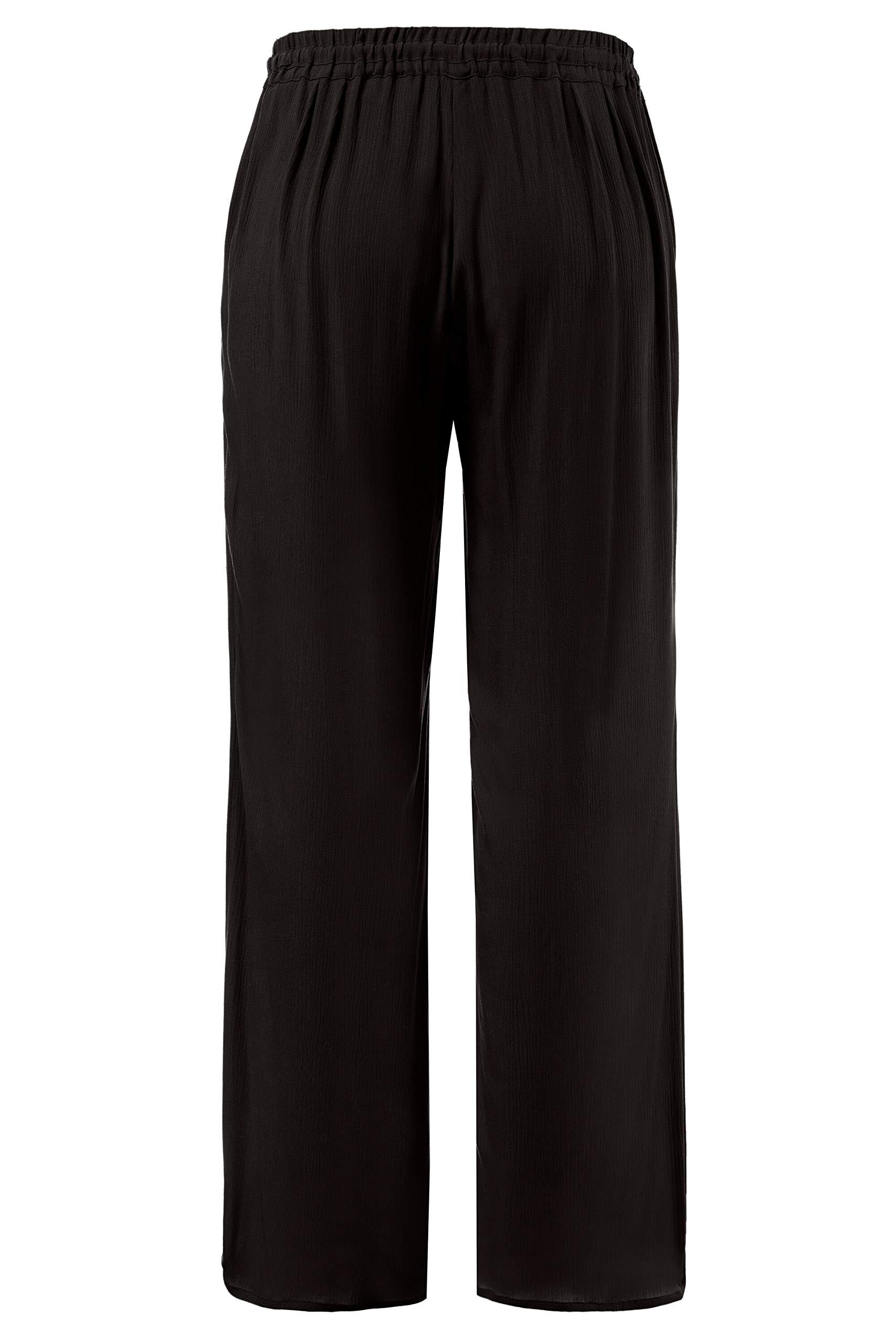 Ulla Popken Damen große Größen Übergrößen Plus Size Hose Rose, weites Bein, Elastikbund, Tunnelzug, Viskose 709944