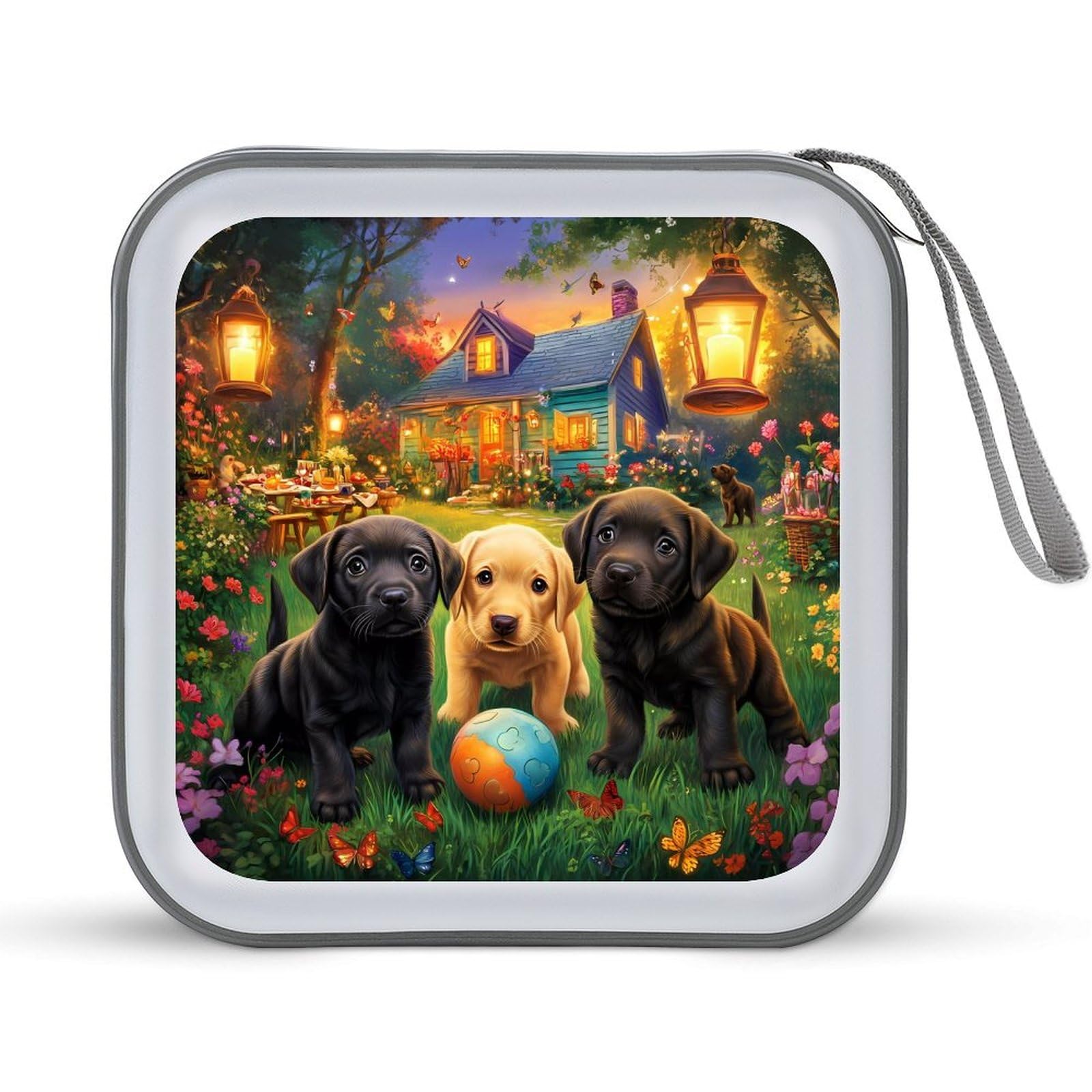 Puppies Dog Play TIme CD Case Portable DVD Holder Storage Organizer for Home Travel