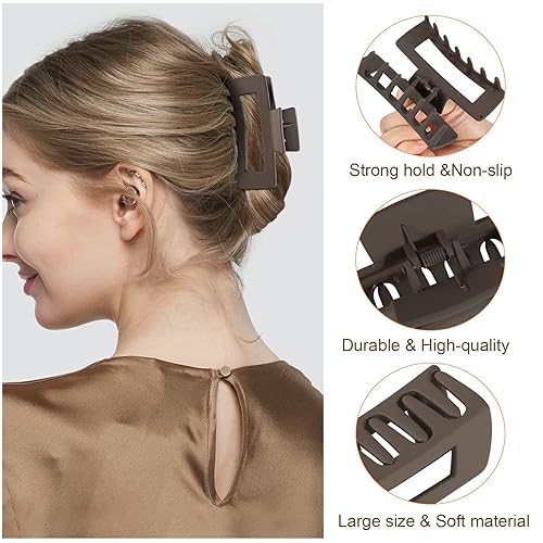 Miniatura 3 de 3 pinzas cuadradas grandes de 413 pulgadas y 3 pinzas para el cabello de 26 pulgadas sin doblar juego de pinzas para el cabello para mujeres y niñas