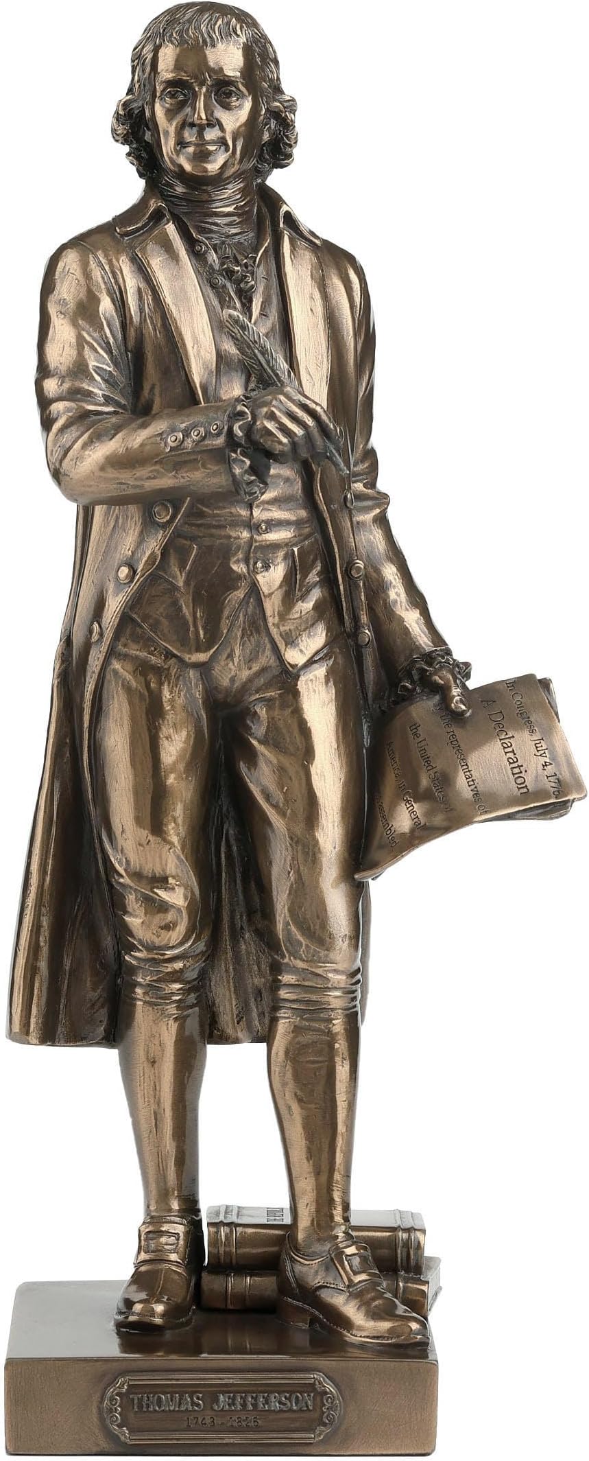 Veronese Design 10 3/8" Tall Thomas Jefferson Cold Cast Resin Antique Bronze Finish Sculpture Founding Father of The United States of America Statue