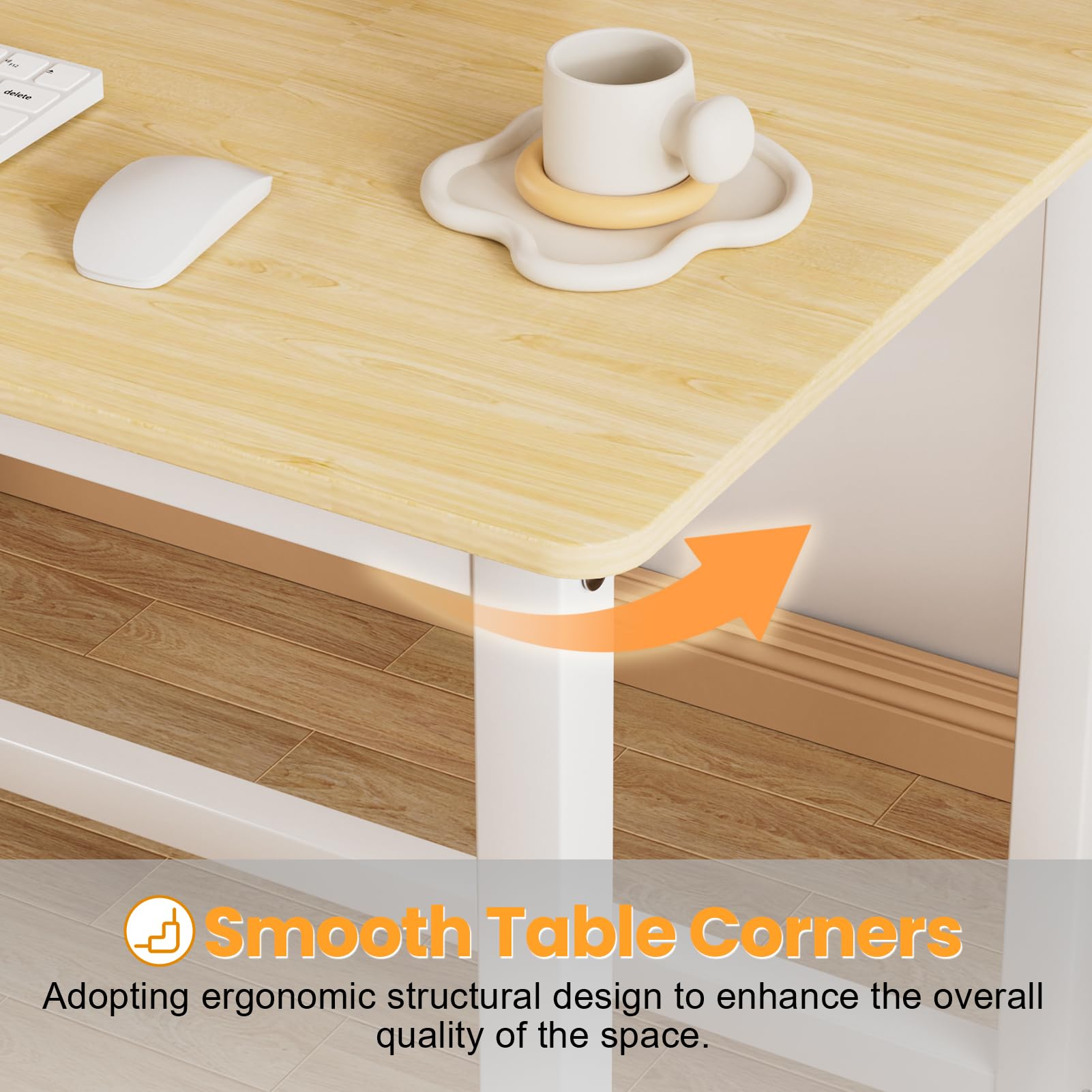 Scrivania per computer da 100 cm, in legno, stile semplice e moderno, scrivania da gioco per casa, ufficio, studio, scrivania con robusta struttura in metallo, stazione di lavoro da 100 cm per piccoli