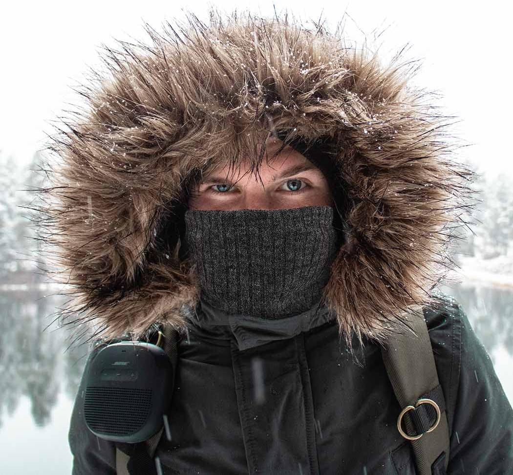Winter Neck Gaiter Face Scarf Snowboard Face Cover Scarf Solid Color Thick Windproof Scarves for Men & Women