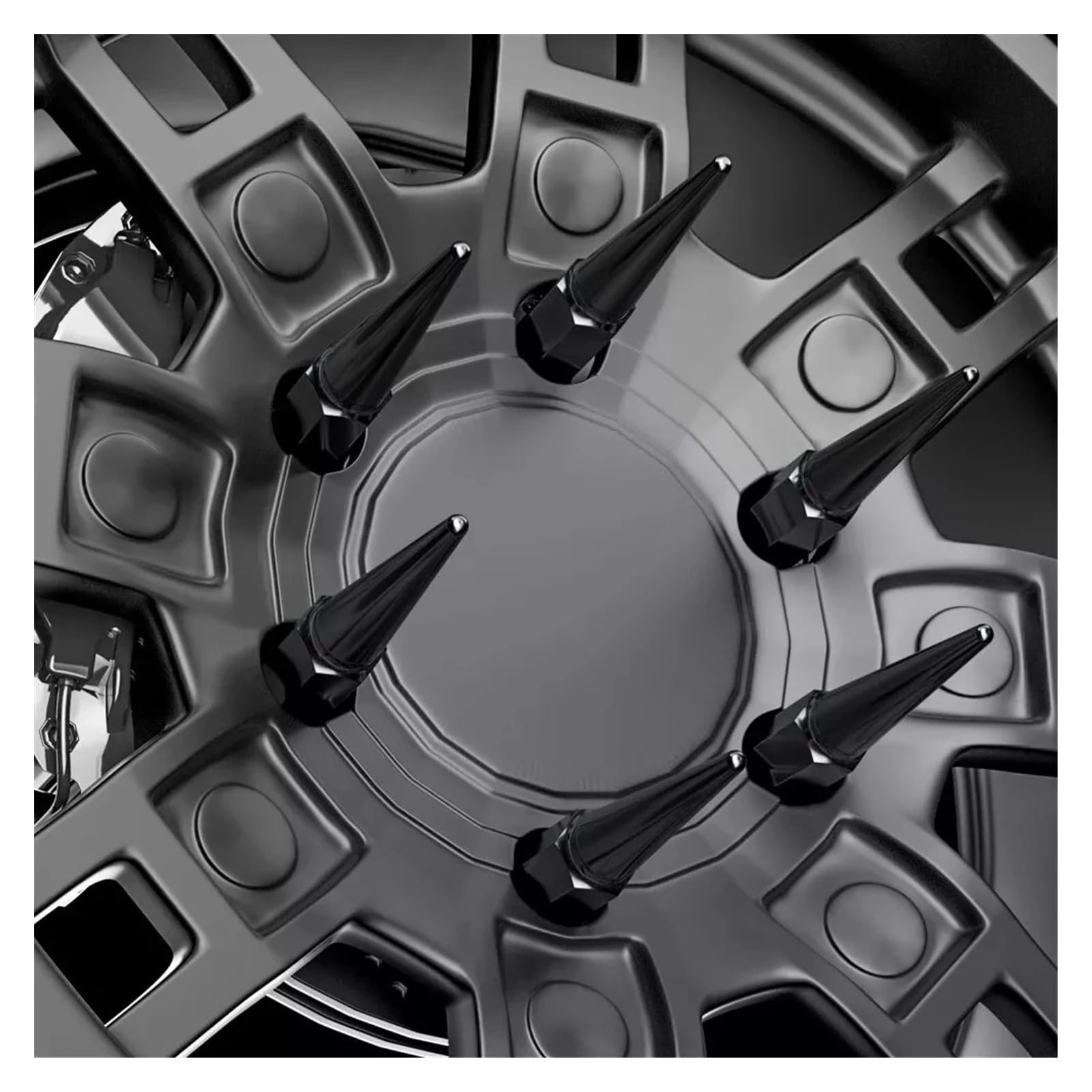 Dadi con punta M14X1,5, 24 dadi con punta ruota neri 14 mm x 1,5