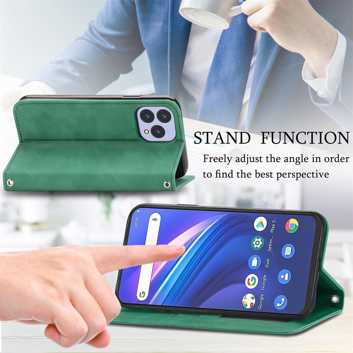 MOJIA Cover per Cubot P80 / Wiko T60, [Forte Chiusura
