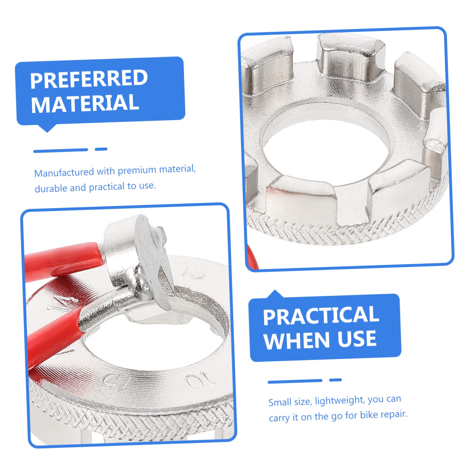 BELLIFFY 1 Set Portable Opening Bicycle Wheel Wrench Premium Steel Cycling Repair Tool Kit for Road and Mountain Bikes Multi Function Design for Outdoor Sports Riding