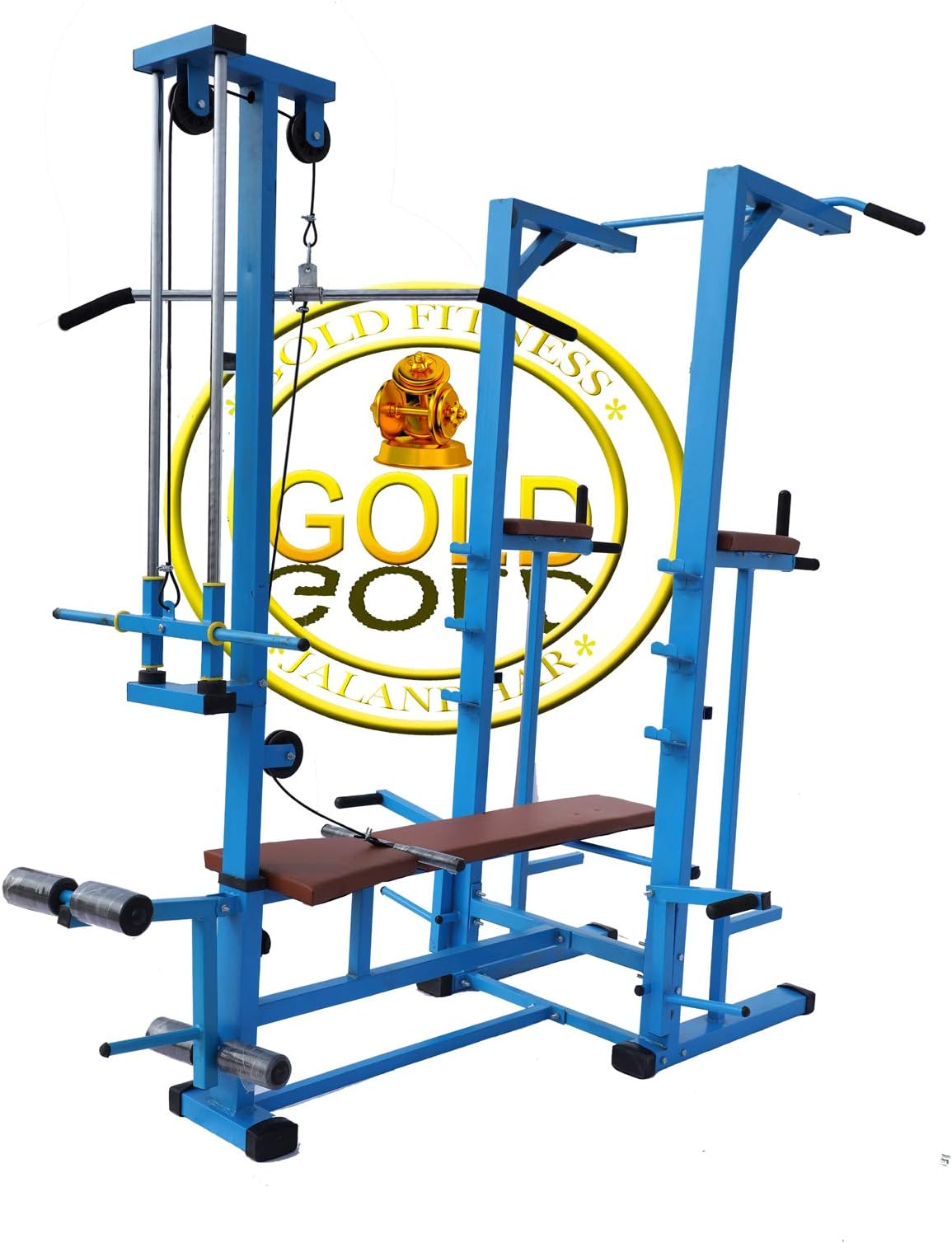 GOLD FITNESS ABS Tower with Push Up Dips and Workout with 20 in 1 Bench for Home Gym Exercise
