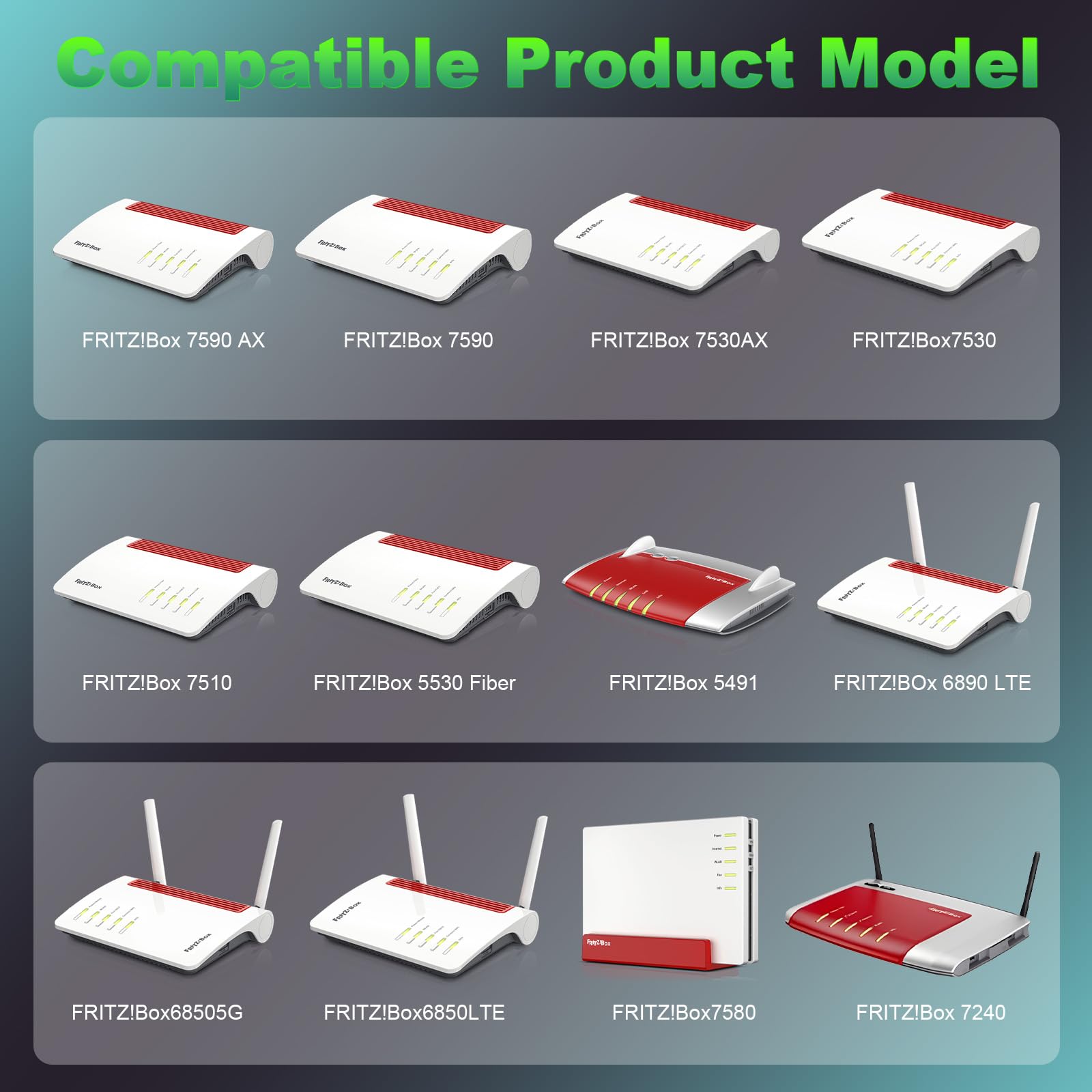 12V AVM FRITZ!Box 7412 7390 Caricabatterie - Foto 4