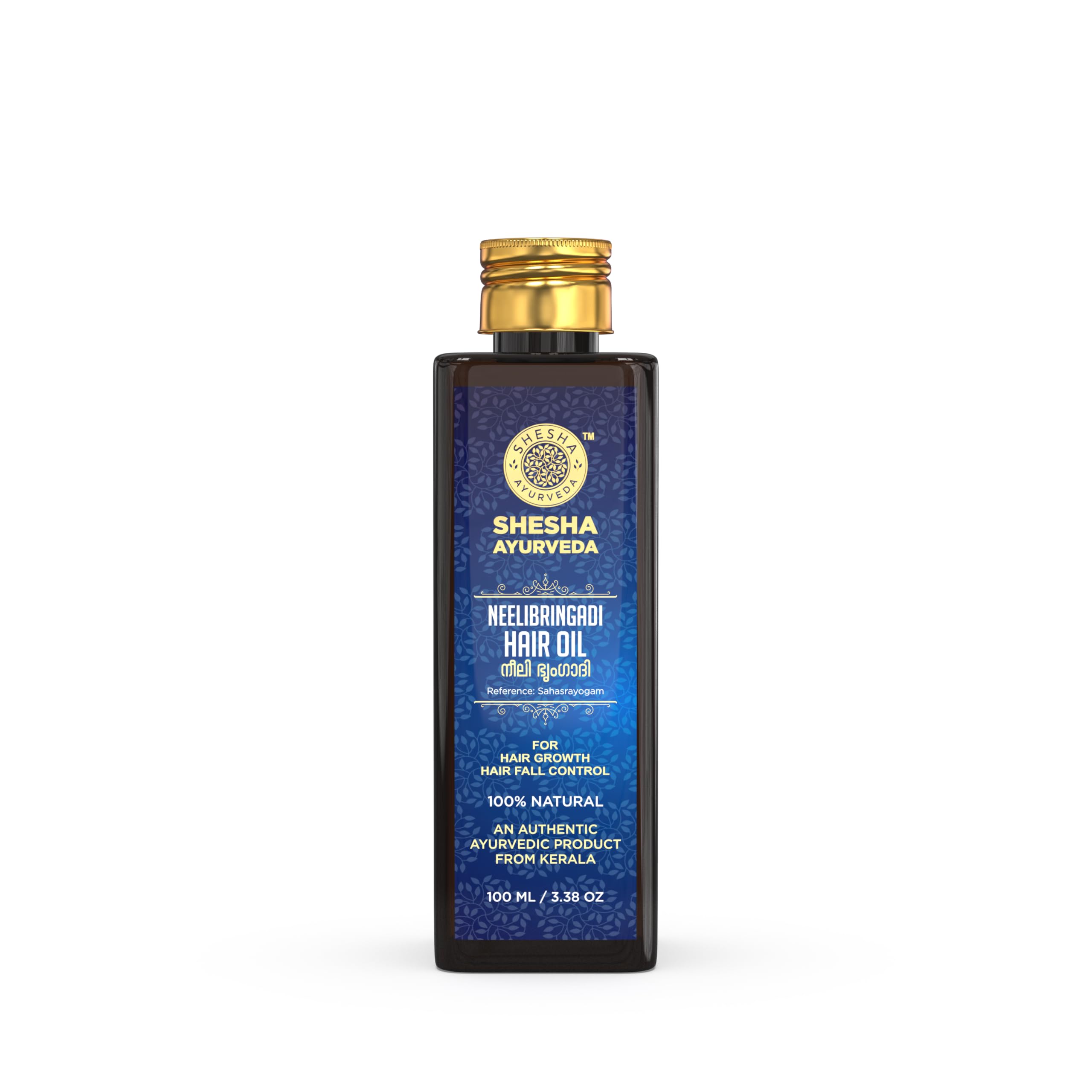 SHESHA AYURVEDA Neelibringadi Ayurvedic Hair Oil For Hair Growth And Hair Fall Control From Kerala (100Ml).-picture-37