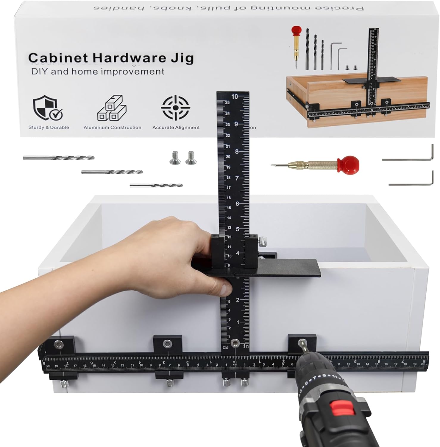 Hardware Jig Tool Adjustable, Aluminum Handle Jig for