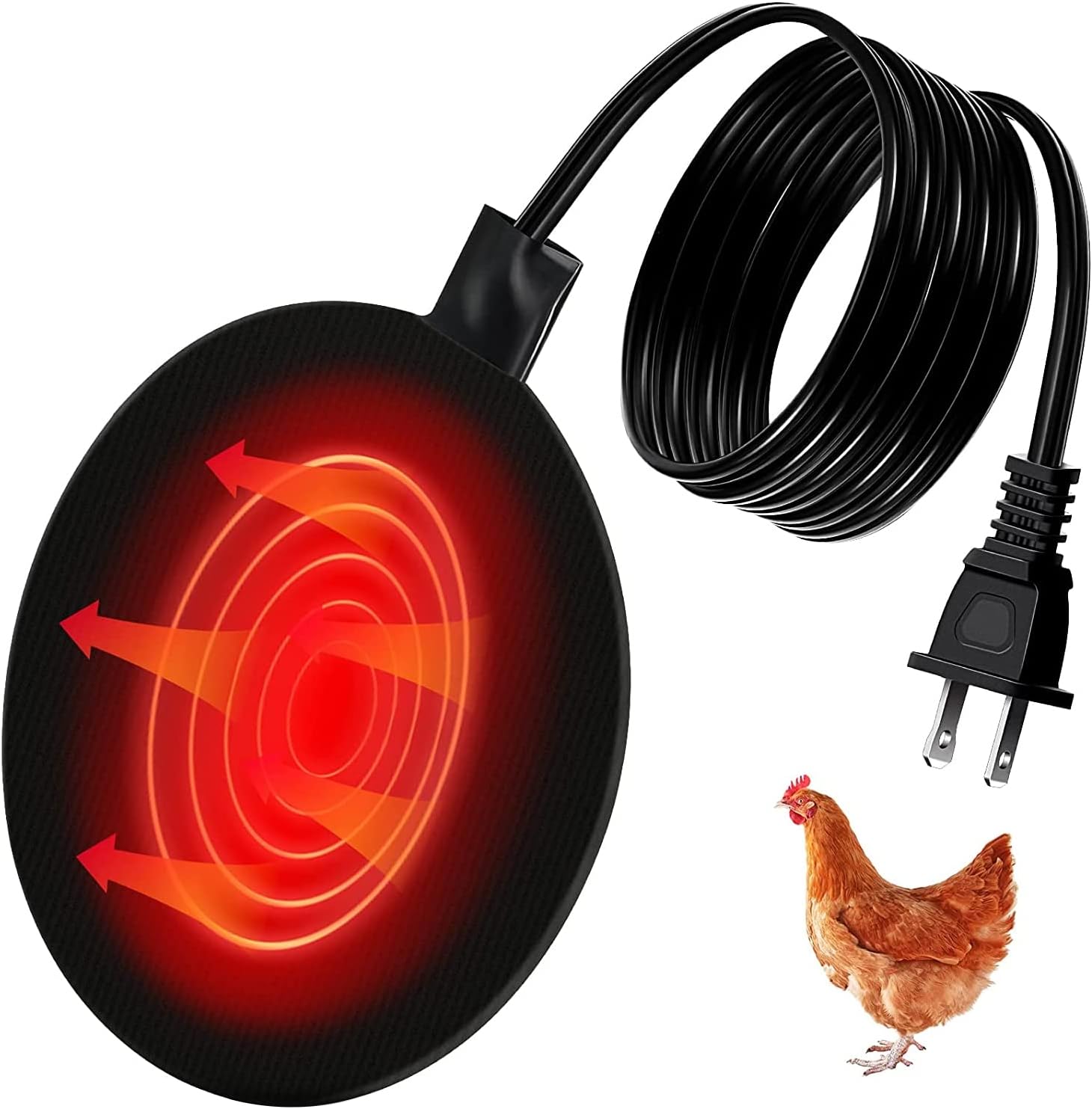 EPMANN Chicken Water Heater for Outdoors Winter, 30w Submergible Thermostatic