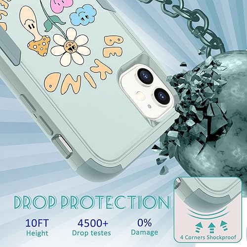 Miniatura 3 de Funda para iPhone 11  Funda para teléfono para niñas, diseño único femenino estético, diseño único kawaii flores amables resistente, protección dura