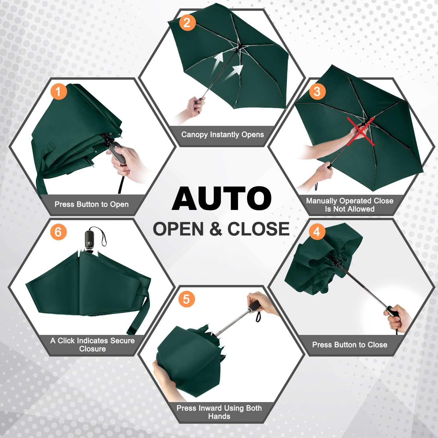 Lejorain Mini parapluie de voyage automatique – Parapluie compact et pliable léger et portable pour adultes de pluie