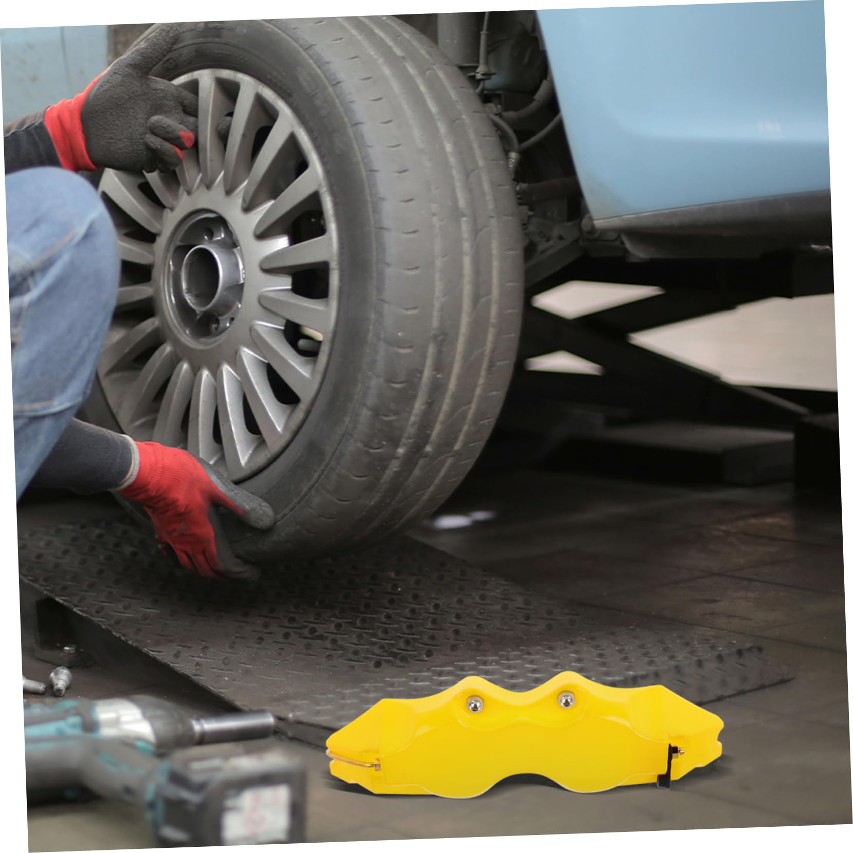 Couverture des Étriers De Frein Kit De Couvercles D’Étrier De Frein 3D 2 Ensembles Protection Complète Installation Facile pour Voiture Course Et Modifications Auto