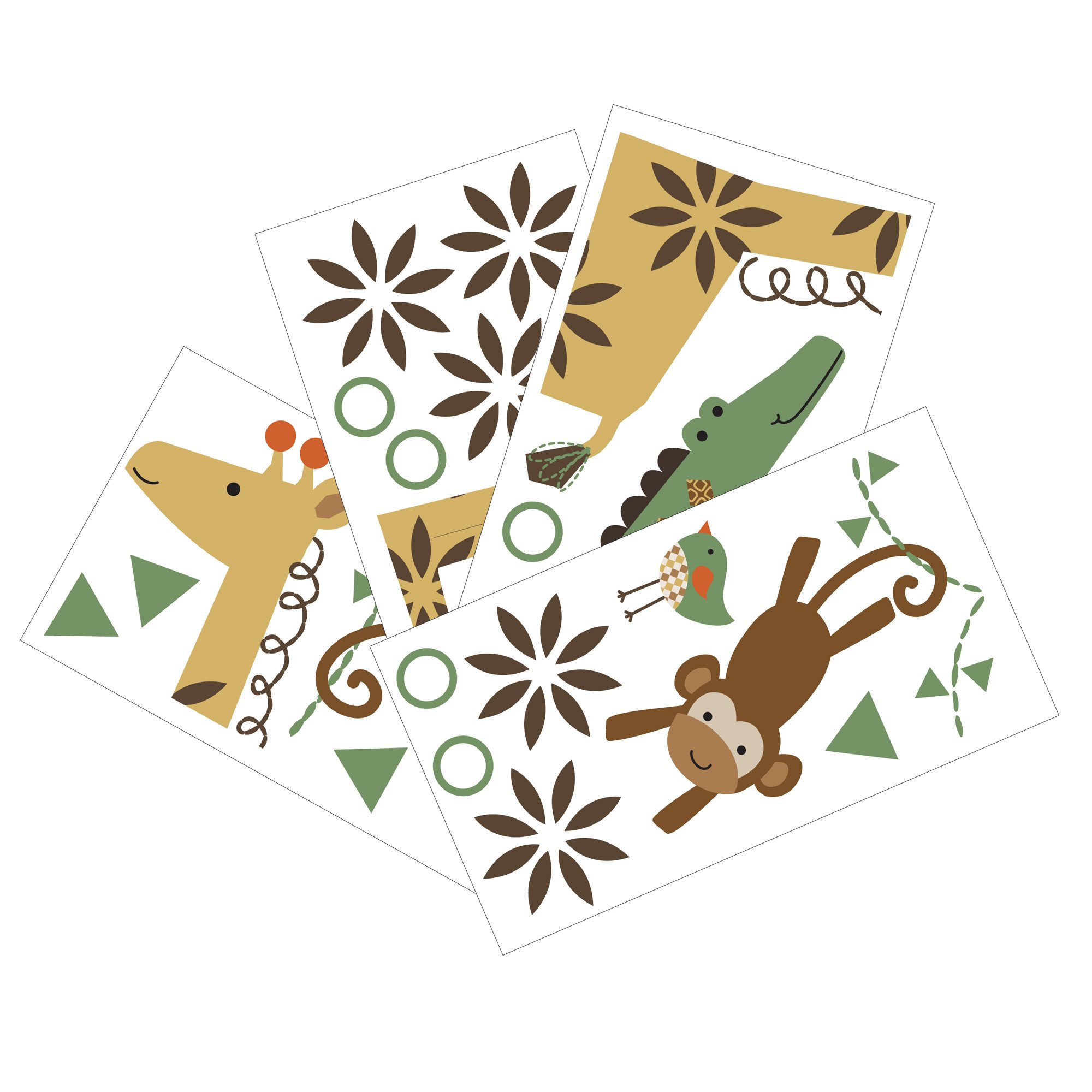 Lambs and Ivy Repositionable Children's Wall Stickers Timbuktu, Multicoloured