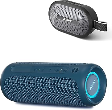 SOWO Wireless Bluetooth Speaker, Ultra Portable Magnetic Speaker, Coverless IP67 Waterproof Design, 24 H Playtime, Small Speaker with Pro Sound, for Indoors, Outdoors, Hiking and Golf Speaker