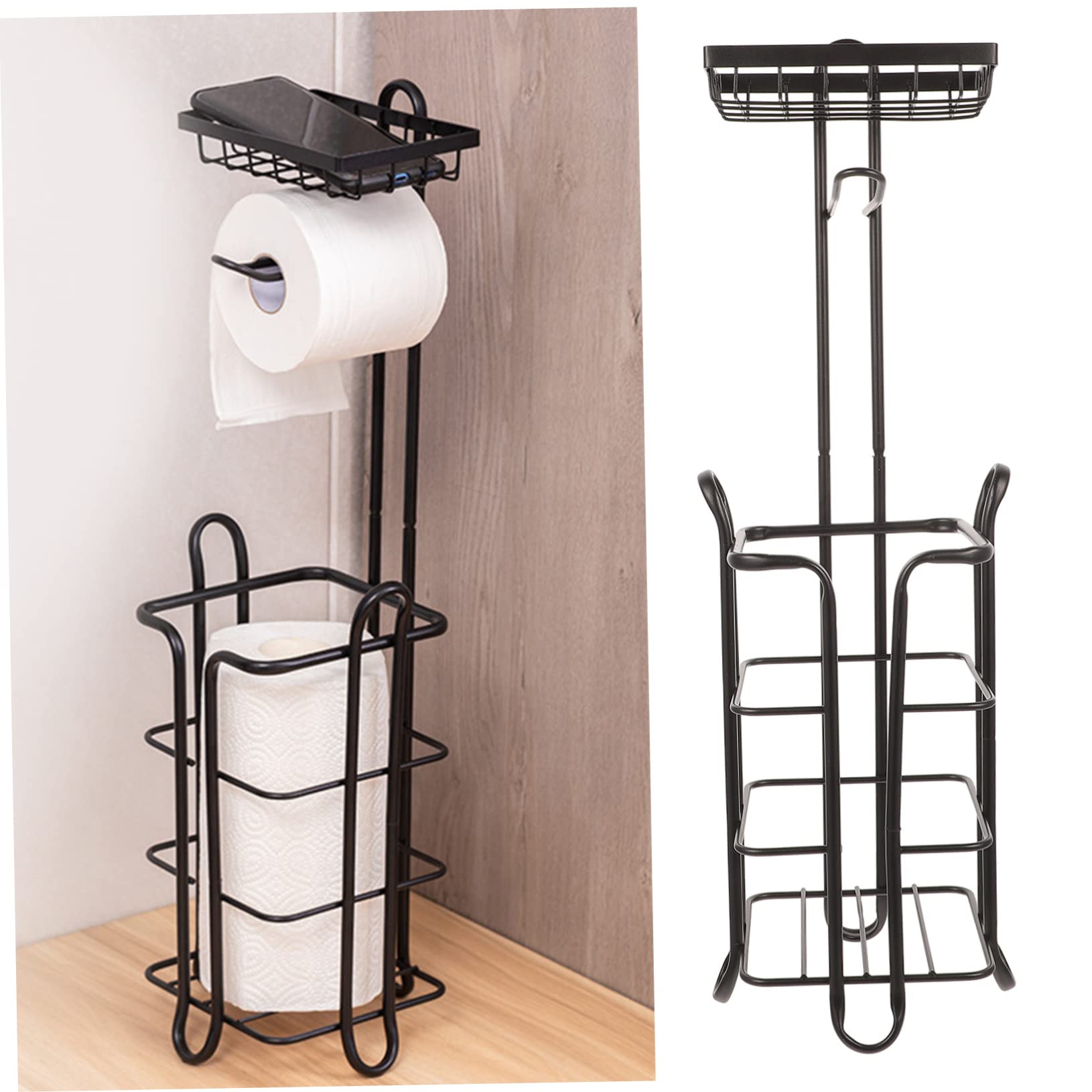 Soporte Vertical De Papel Higiénico De Estante De Almacenamiento Chic y Elegante para Baños Accesorio Práctico Sin Necesidad De Perforar