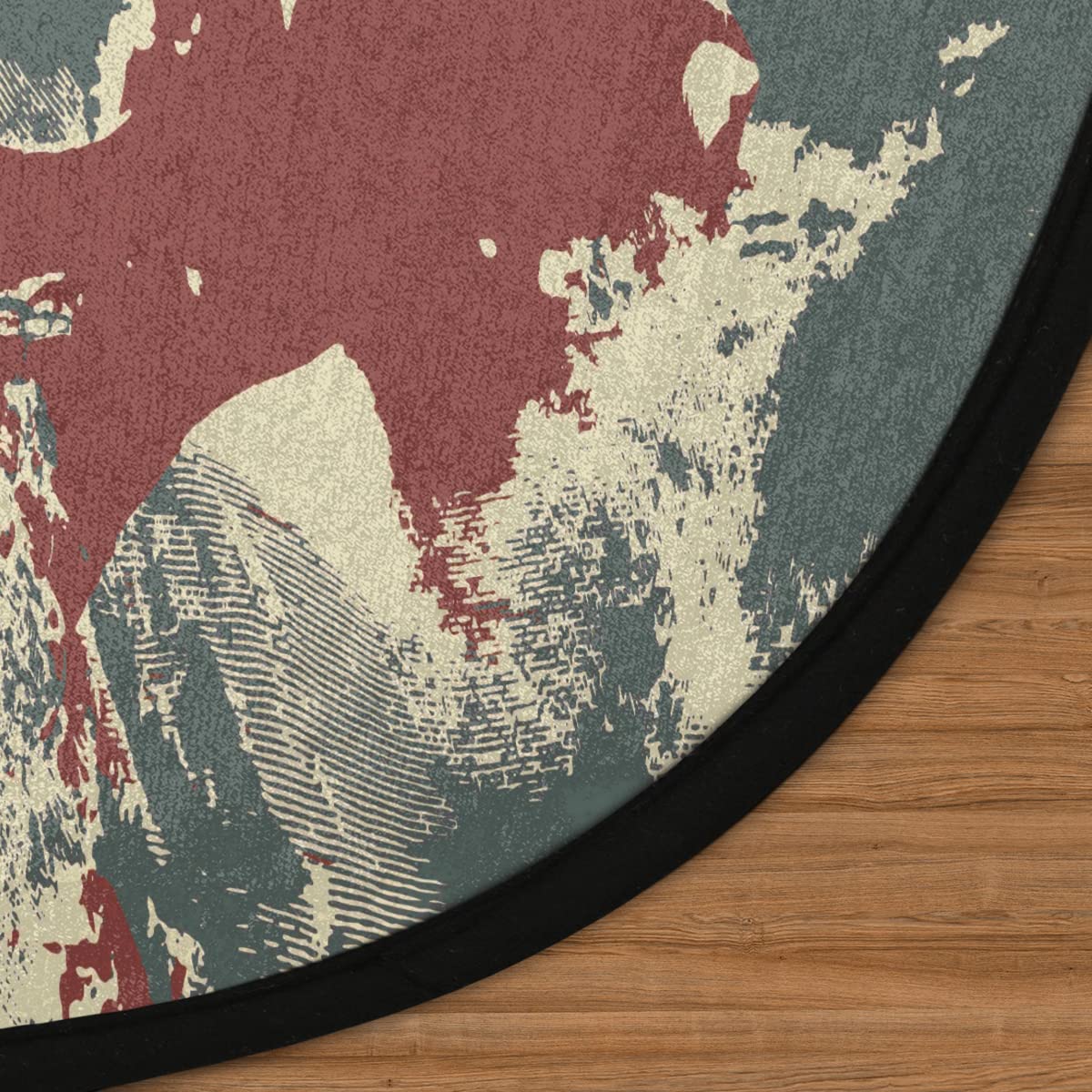 Color Creative Background Tapis rond lavable en machine, motif camouflage, antidérapant, doux, pour salon, canapé, chambre d'enfant, décoration de chambre d'enfant 0,9 m