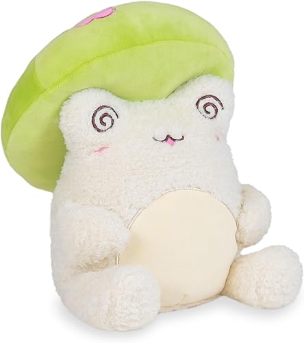 Miniatura 4 de Cuddle Barn PlushGoals - Toady Toadstool Wawa The Froggie - Juguete de peluche suave Kawaii de rana, 9 pulgadas