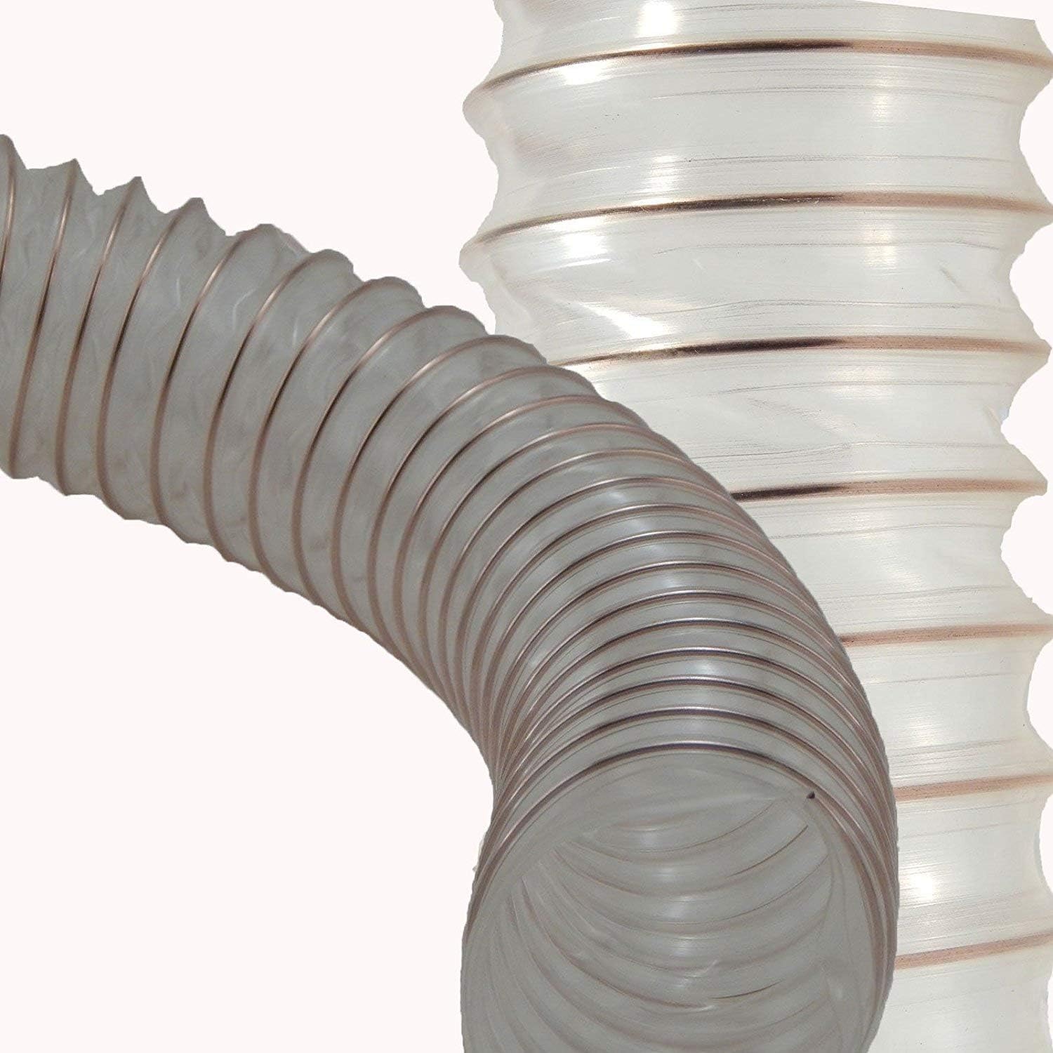 VACUFLEX PU 400 C ECO - Tuyau d'aspiration en PU avec paroi de 0,4 mm d'épaisseur - 3 m de long - Ø 140 mm - Résistant aux microbes et à l'hydrolyse. tube compacté