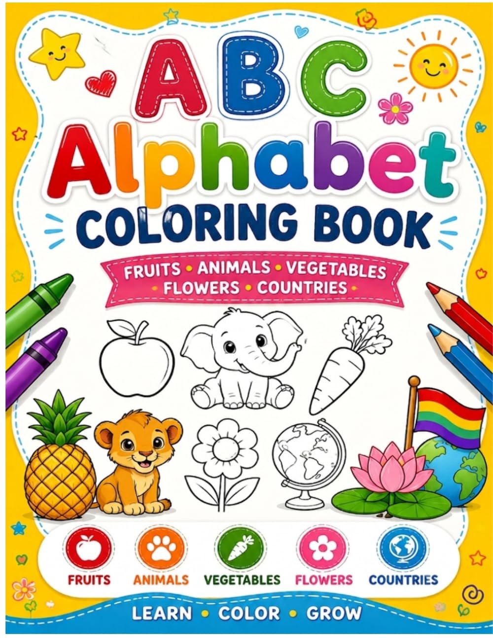 ABC Alphabet Coloring Book: A Fun Educational Workbook for Kids
