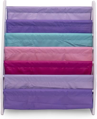 Miniatura 29 de Humble Crew Estantería para niños de 6 niveles, estantería extragrande con bolsillos de almacenamiento de tela, pantalla frontal para libros blanco