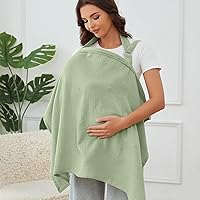 Vista 15 de Cobertor de muselina para lactancia materna, transpirable, 100% algodón, cobertores de privacidad para lactancia con aro rígido para madre, delantal